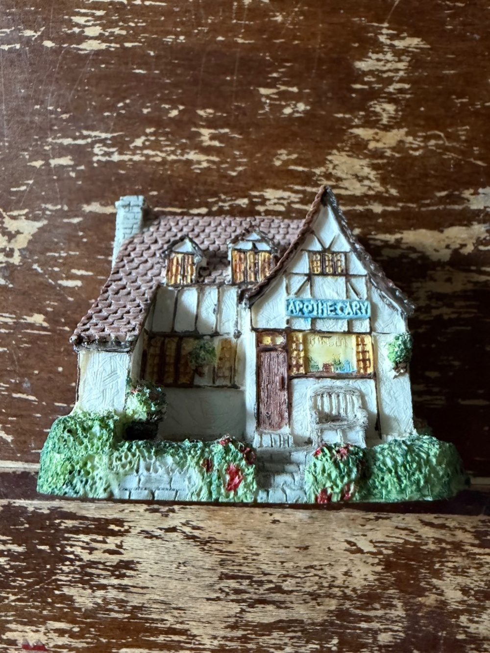 Vintage CORNWALL COLLECTORS SOCIETY‎ Bingly's Apothecary 1993 BH13 Cottage Resin
